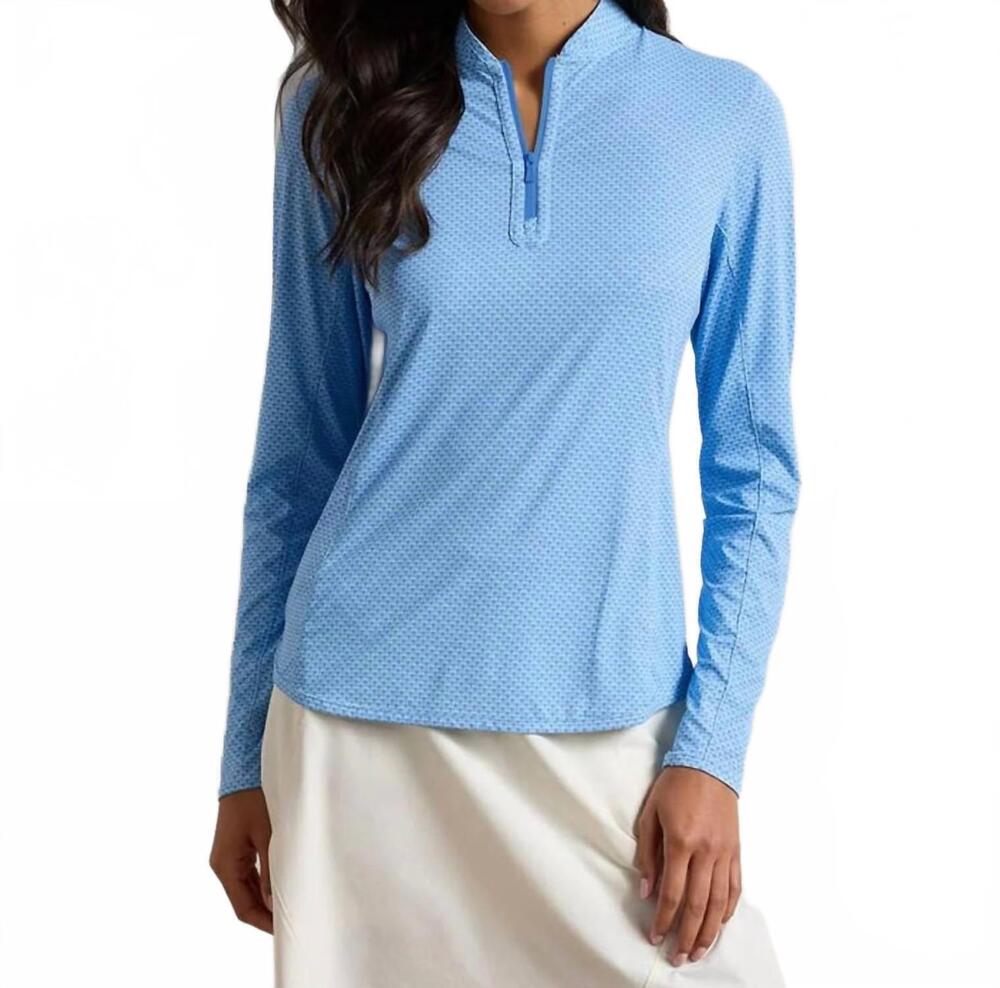 NEW PETER MILLAR shadebreak maritime valley lightweight sunshirt in blue